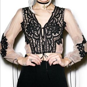 For love and lemons Penelope crop top small